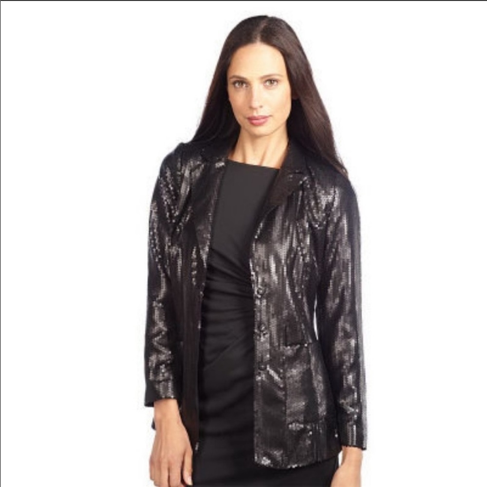 Rachel Zoe Black Sequin Blazer